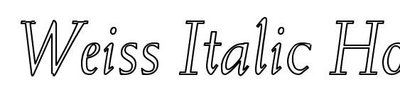 шрифт Weiss Italic Hollow, бесплатный шрифт Weiss Italic Hollow, предварительный просмотр шрифта Weiss Italic Hollow