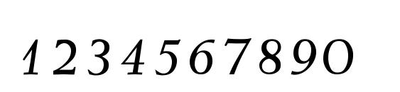 Weiss Italic Font, Number Fonts