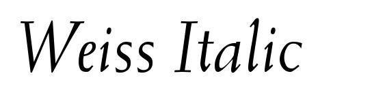 Weiss Italic Font