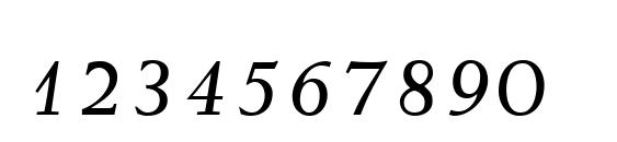 Weiss LT Italic Font, Number Fonts