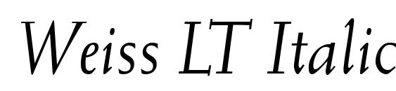 шрифт Weiss LT Italic, бесплатный шрифт Weiss LT Italic, предварительный просмотр шрифта Weiss LT Italic