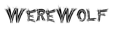 шрифт WereWolf, бесплатный шрифт WereWolf, предварительный просмотр шрифта WereWolf