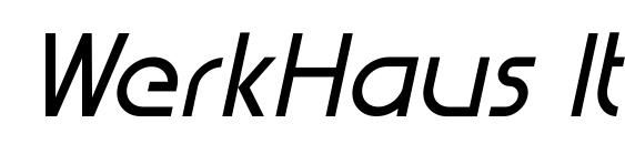шрифт WerkHaus Italic, бесплатный шрифт WerkHaus Italic, предварительный просмотр шрифта WerkHaus Italic