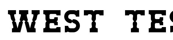 West Test font, free West Test font, preview West Test font