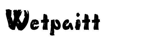 шрифт Wetpaitt, бесплатный шрифт Wetpaitt, предварительный просмотр шрифта Wetpaitt