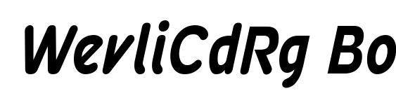 WevliCdRg BoldItalic Font