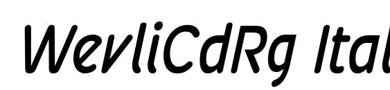 Шрифт WevliCdRg Italic