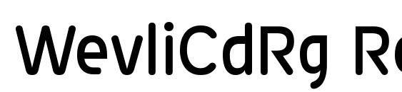 WevliCdRg Regular Font