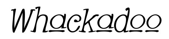 Whackadoo Upper Italic font, free Whackadoo Upper Italic font, preview Whackadoo Upper Italic font