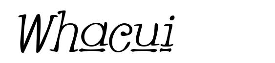 шрифт Whacui, бесплатный шрифт Whacui, предварительный просмотр шрифта Whacui