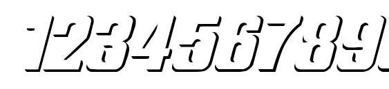 Whata relief italic Font, Number Fonts