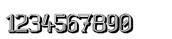 White Line Fever 3D 1.00 Font, Number Fonts