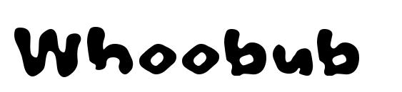 шрифт Whoobub, бесплатный шрифт Whoobub, предварительный просмотр шрифта Whoobub