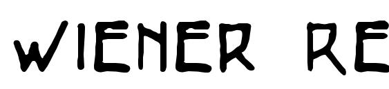 шрифт Wiener Regular, бесплатный шрифт Wiener Regular, предварительный просмотр шрифта Wiener Regular