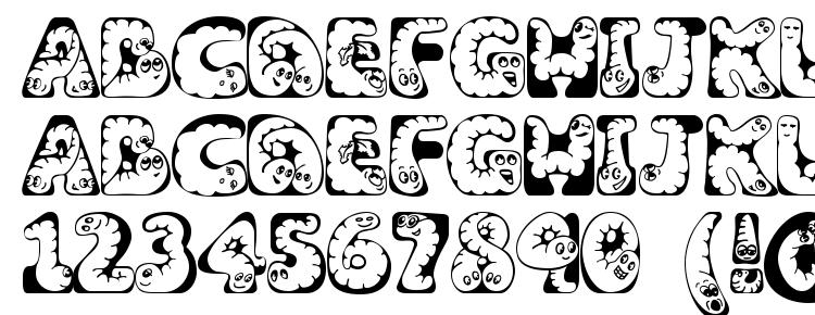 glyphs Wiggles font, сharacters Wiggles font, symbols Wiggles font, character map Wiggles font, preview Wiggles font, abc Wiggles font, Wiggles font
