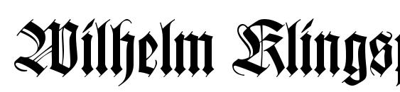 шрифт Wilhelm Klingspor Gotisch LT, бесплатный шрифт Wilhelm Klingspor Gotisch LT, предварительный просмотр шрифта Wilhelm Klingspor Gotisch LT