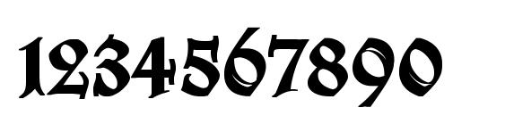 WilhelmKlingsporGotisch Bold Font, Number Fonts