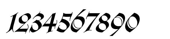 WilhelmKlingsporGotisch Italic Font, Number Fonts