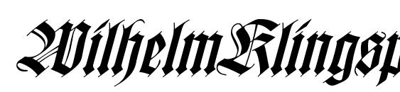 шрифт WilhelmKlingsporGotisch Italic, бесплатный шрифт WilhelmKlingsporGotisch Italic, предварительный просмотр шрифта WilhelmKlingsporGotisch Italic
