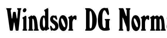Windsor DG Normal font, free Windsor DG Normal font, preview Windsor DG Normal font