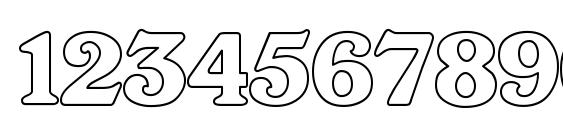 WindsorDemi.fog Hollow Font, Number Fonts