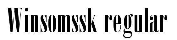 Winsomssk regular Font