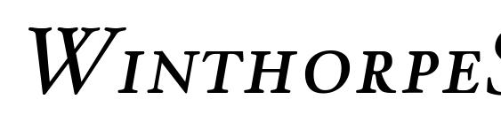 шрифт WinthorpeSc Italic, бесплатный шрифт WinthorpeSc Italic, предварительный просмотр шрифта WinthorpeSc Italic