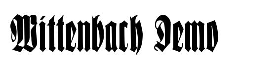 Wittenbach Demo font, free Wittenbach Demo font, preview Wittenbach Demo font