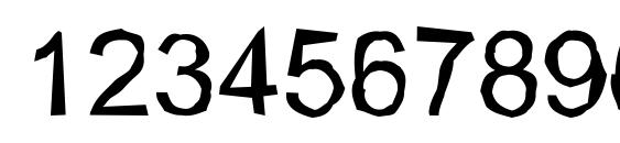 Wobbly normal Font, Number Fonts