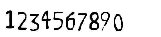 Wonky typewriter Font, Number Fonts