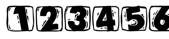 Woodcuttedcapsblack Font, Number Fonts