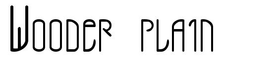 шрифт Wooder plain, бесплатный шрифт Wooder plain, предварительный просмотр шрифта Wooder plain