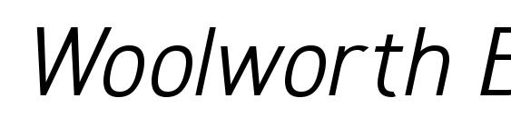 шрифт Woolworth BookItalic, бесплатный шрифт Woolworth BookItalic, предварительный просмотр шрифта Woolworth BookItalic