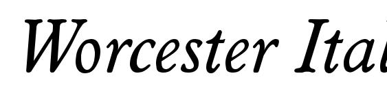 Worcester Italic font, free Worcester Italic font, preview Worcester Italic font