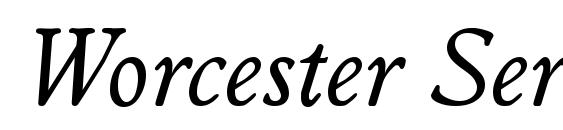 Worcester Serial RegularItalic DB Font