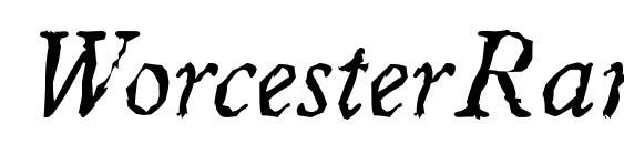WorcesterRandom Italic font, free WorcesterRandom Italic font, preview WorcesterRandom Italic font