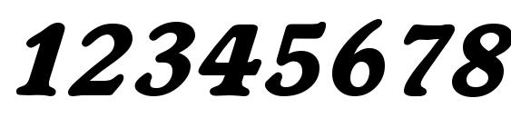 WorcesterSerial Heavy Italic Font, Number Fonts