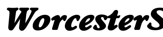 WorcesterSerial Heavy Italic Font