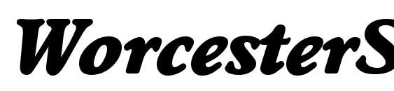 WorcesterSerial Heavy Italic Font, All Fonts