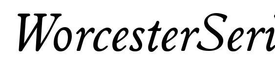 WorcesterSerial Italic font, free WorcesterSerial Italic font, preview WorcesterSerial Italic font