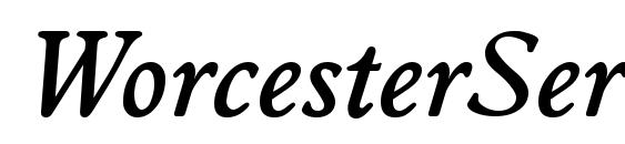 WorcesterSerial Medium Italic Font