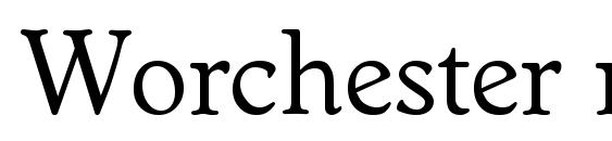 Worchester regular font, free Worchester regular font, preview Worchester regular font