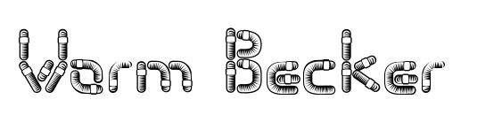шрифт Worm Becker, бесплатный шрифт Worm Becker, предварительный просмотр шрифта Worm Becker