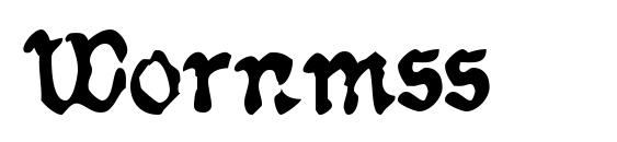 Wornmss font, free Wornmss font, preview Wornmss font