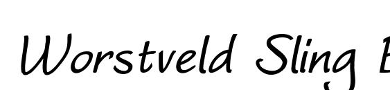 Worstveld Sling Bold Oblique Font, Handwriting Fonts