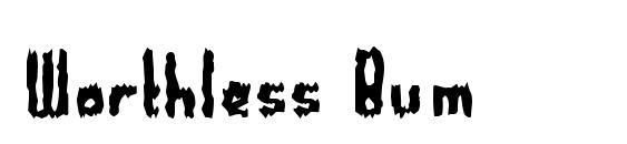 Worthless Bum font, free Worthless Bum font, preview Worthless Bum font