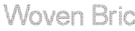 Woven Brick outline Font