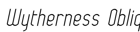 Wytherness Oblique font, free Wytherness Oblique font, preview Wytherness Oblique font