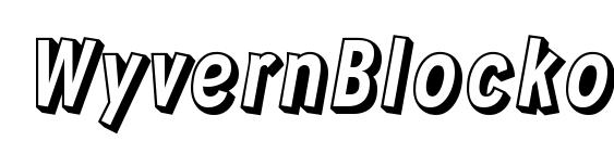шрифт WyvernBlocko Regular, бесплатный шрифт WyvernBlocko Regular, предварительный просмотр шрифта WyvernBlocko Regular