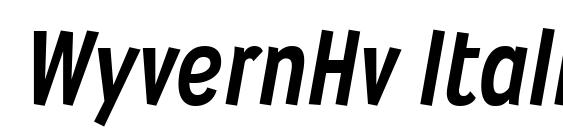 шрифт WyvernHv Italic, бесплатный шрифт WyvernHv Italic, предварительный просмотр шрифта WyvernHv Italic